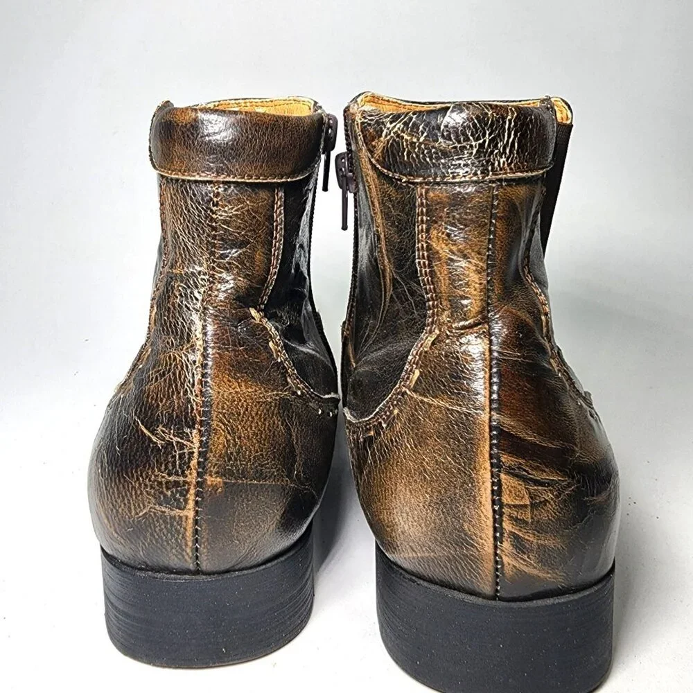 Steve Madden Brown Leather Men Boots Size 7.5
